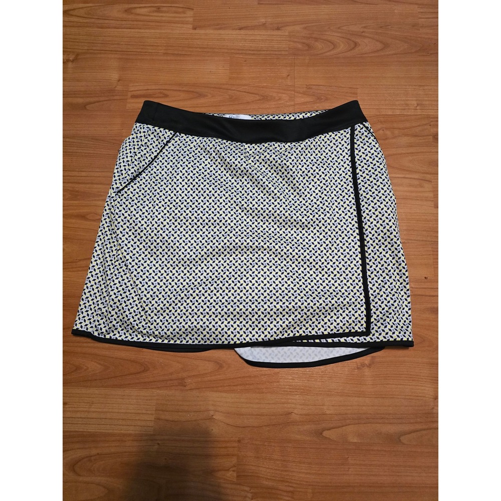 Greg Norman Women's Geo Print Golf Skort Athletic Skirt Performance Size L - Picture 3 of 12